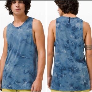 Lululemon • Men's Always Agile Tank Top in Diamond Dye True Navy Chambray